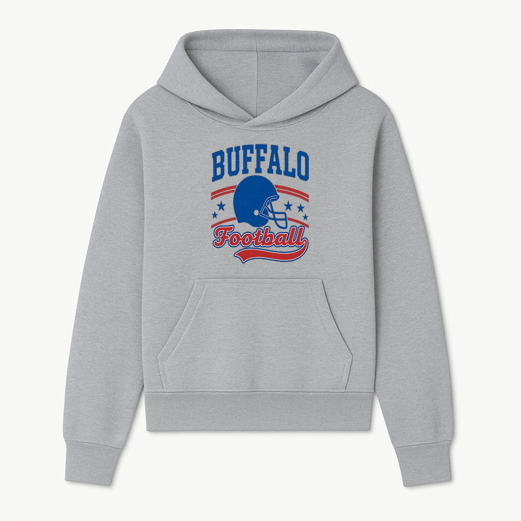 Buffalo Football Vintage Graphic T-Shirt | Football Helmet Design | Sports Apparel for Fans | Unisex Casual Wear - Hoodie 1758559969746.jpg