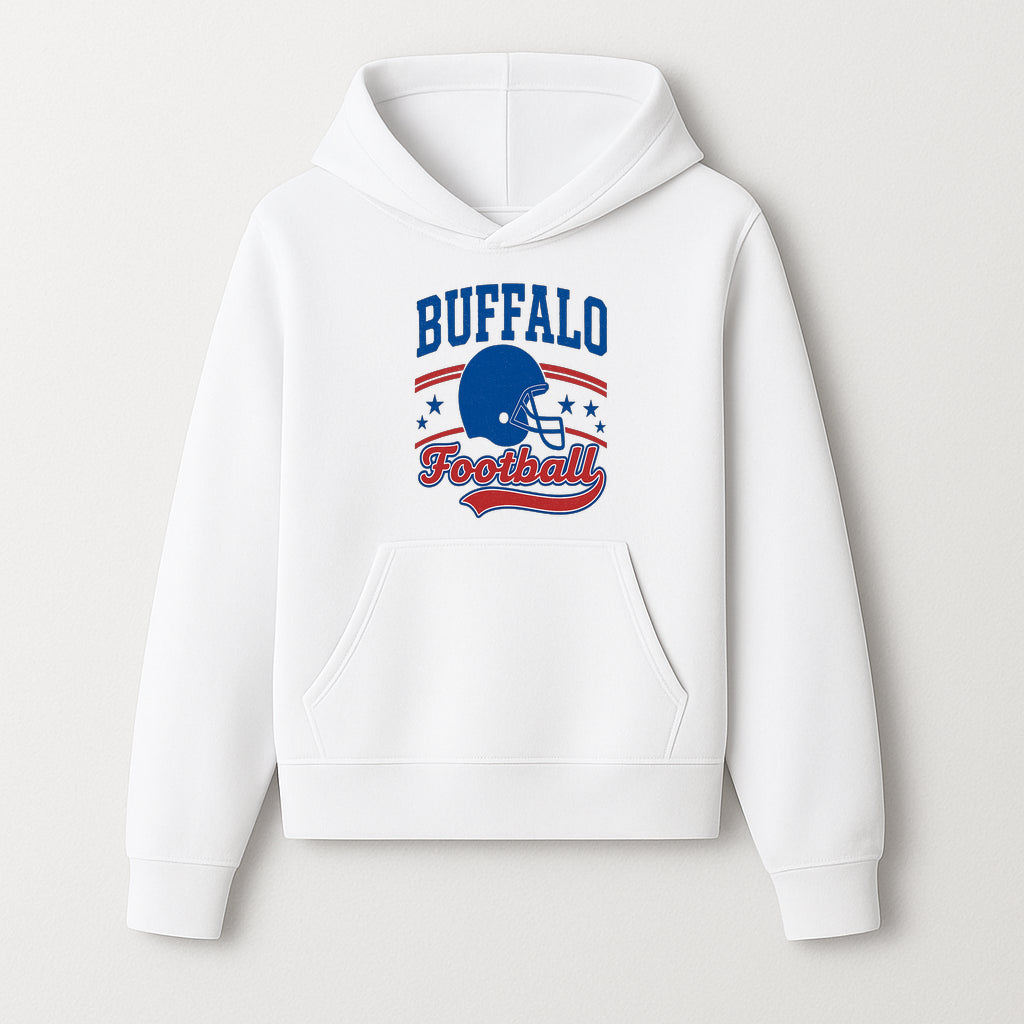 Buffalo Football Vintage Graphic T-Shirt | Football Helmet Design | Sports Apparel for Fans | Unisex Casual Wear - Hoodie 1758559969885.jpg