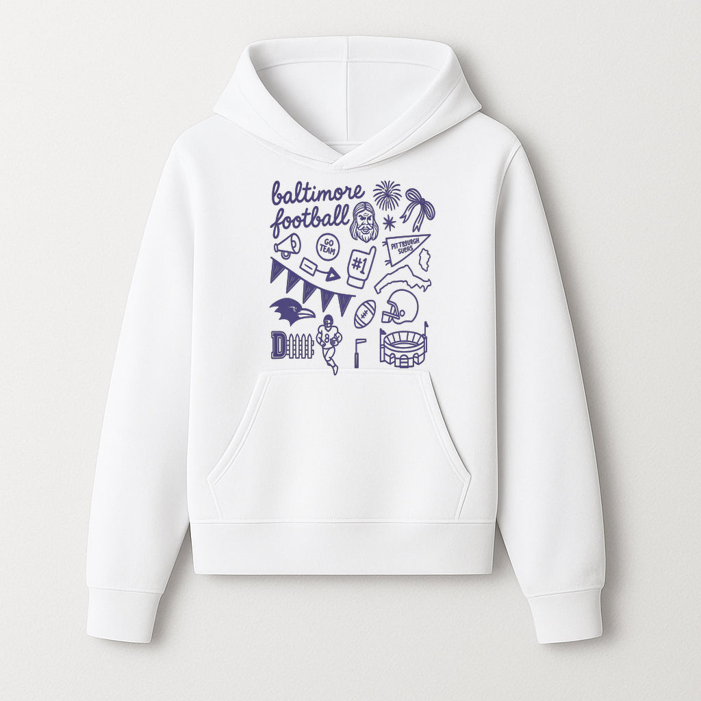 Baltimore Football Fan Decor Bundle - Ravens, Team Spirit, Game Day Elements, Sports Party Decorations, Pittsburgh Rivalry Theme - Hoodie 1758559970192.jpg