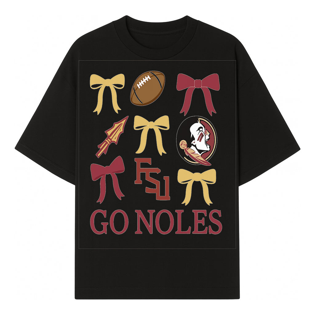 Florida State Seminoles Decor - FSU Go Noles Football Party Decorations, Cheer Bow Graphics for Fans and Alumni, School Spirit Items - T-shirt 1758559971633.jpg
