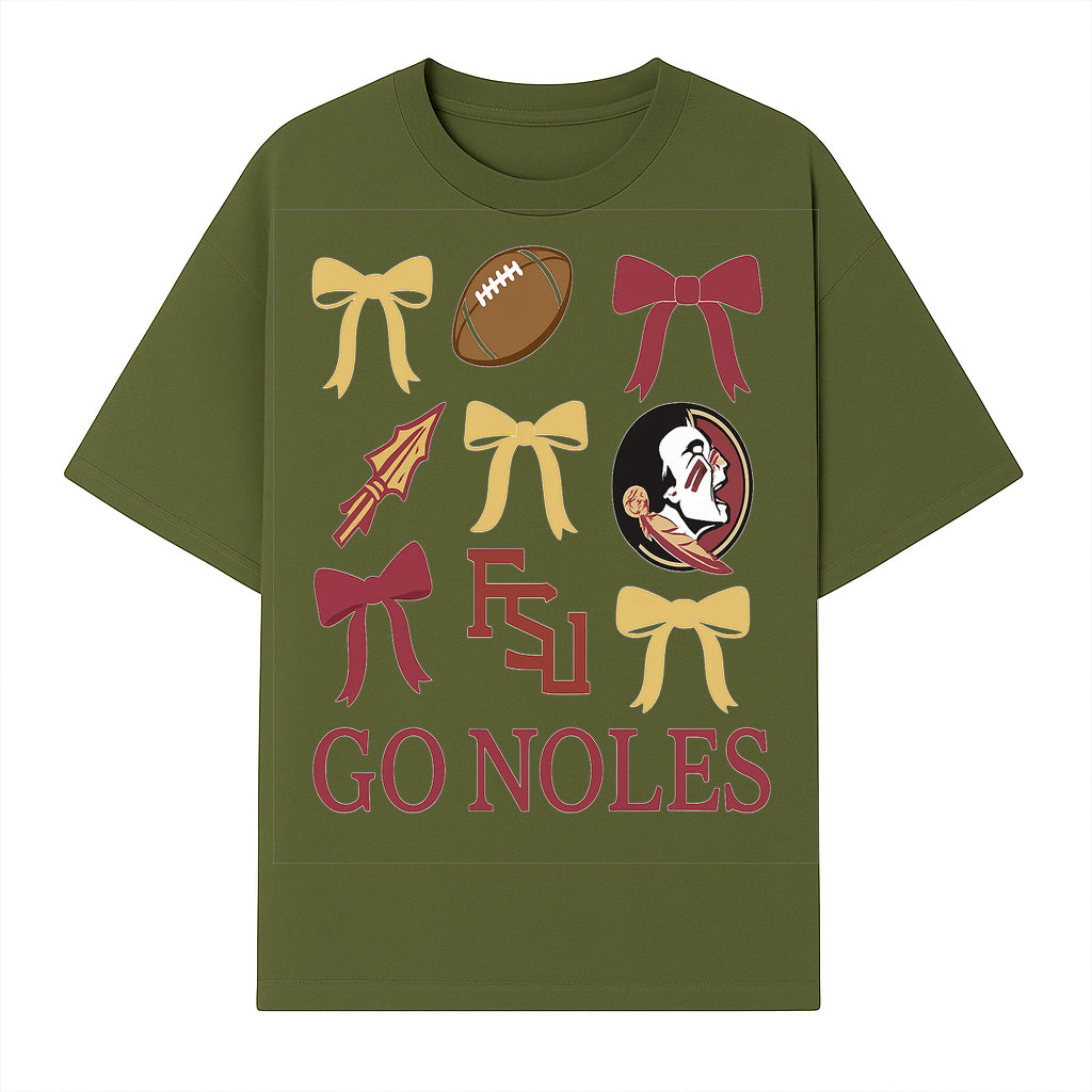 Florida State Seminoles Decor - FSU Go Noles Football Party Decorations, Cheer Bow Graphics for Fans and Alumni, School Spirit Items - T-shirt 1758559971892.jpg