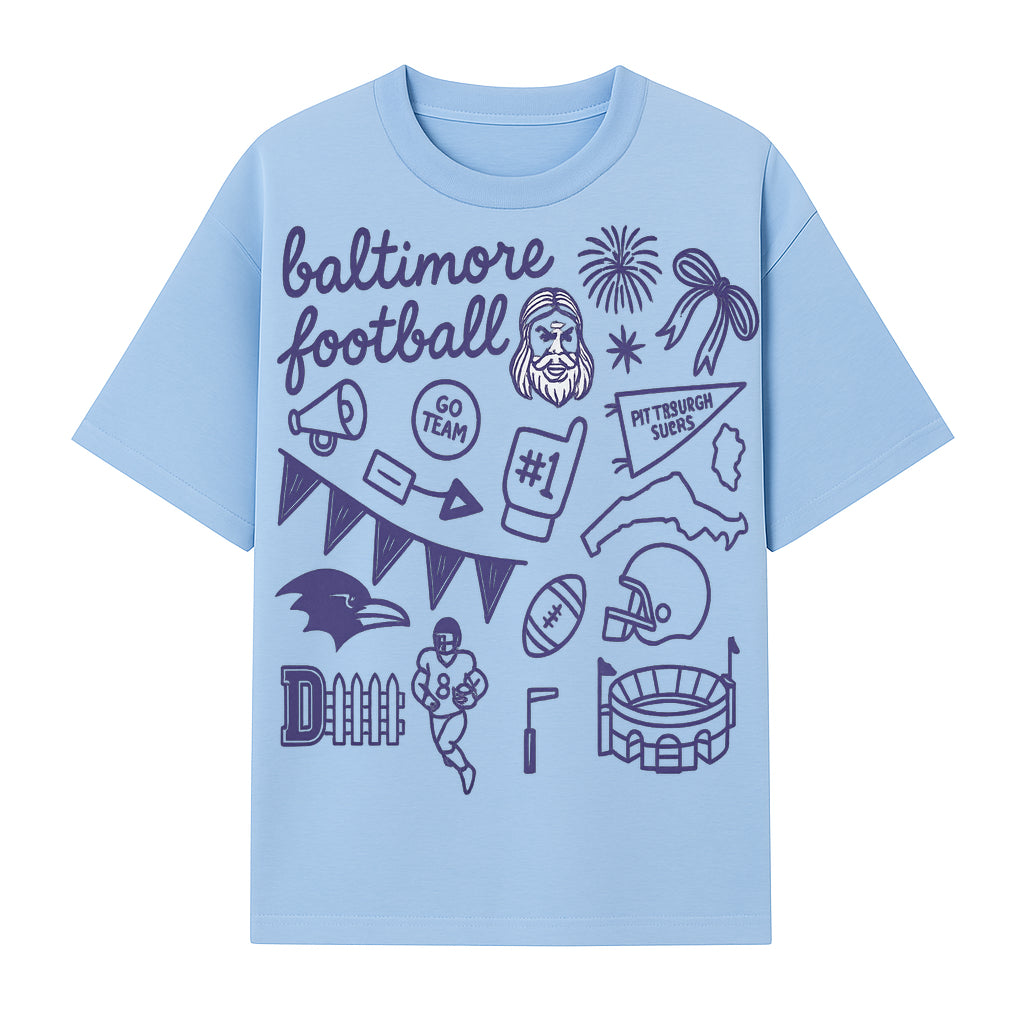 Baltimore Football Fan Decor Bundle - Ravens, Team Spirit, Game Day Elements, Sports Party Decorations, Pittsburgh Rivalry Theme - T-shirt 1758559972232.jpg