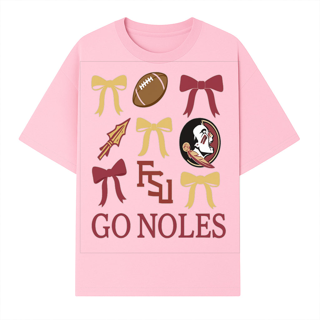 Florida State Seminoles Decor - FSU Go Noles Football Party Decorations, Cheer Bow Graphics for Fans and Alumni, School Spirit Items - T-shirt 1758559972345.jpg