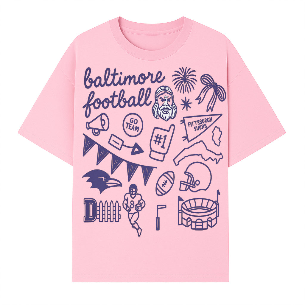 Baltimore Football Fan Decor Bundle - Ravens, Team Spirit, Game Day Elements, Sports Party Decorations, Pittsburgh Rivalry Theme - T-shirt 1758559972354.jpg