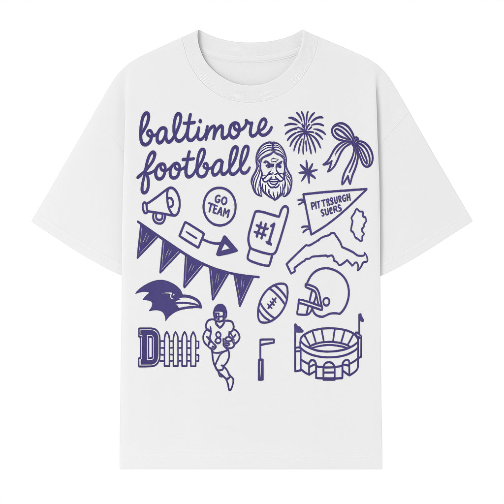 Baltimore Football Fan Decor Bundle - Ravens, Team Spirit, Game Day Elements, Sports Party Decorations, Pittsburgh Rivalry Theme - T-shirt 1758559973015.jpg