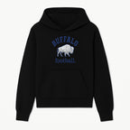 Buffalo Football Graphic T-Shirt, Geometric Bison Design, Sport Team Apparel, Casual Wear, Gift for Fans, Blue and White Themes - Hoodie 1758559975850.jpg