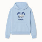 Buffalo Football Graphic T-Shirt, Geometric Bison Design, Sport Team Apparel, Casual Wear, Gift for Fans, Blue and White Themes - Hoodie 1758559976425.jpg