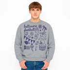 Baltimore Football Fan Decor Bundle - Ravens, Team Spirit, Game Day Elements, Sports Party Decorations, Pittsburgh Rivalry Theme - Sweatshirt 1758559977095.jpg