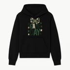 Camo Game Day Decor with Bow and Stars, Perfect for Sports Events, Team Spirit, and Home Decoration - Hoodie 1758559977176.jpg