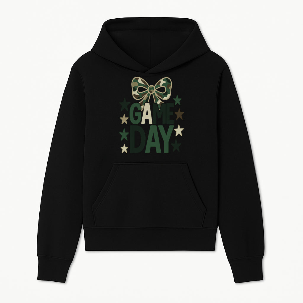 Camo Game Day Decor with Bow and Stars, Perfect for Sports Events, Team Spirit, and Home Decoration - Hoodie 1758559977176.jpg