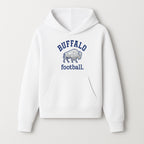 Buffalo Football Graphic T-Shirt, Geometric Bison Design, Sport Team Apparel, Casual Wear, Gift for Fans, Blue and White Themes - Hoodie 1758559977285.jpg