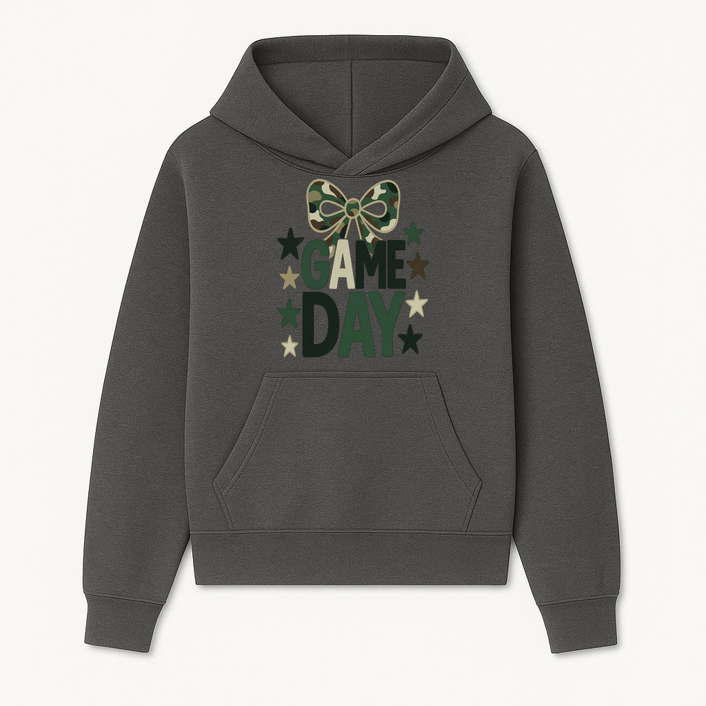 Camo Game Day Decor with Bow and Stars, Perfect for Sports Events, Team Spirit, and Home Decoration - Hoodie 1758559977313.jpg