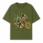 Camo Football Helmet with Bow Graphic Tee - Sports Apparel for Women, Cute Football Gift, Trendy Game Day Outfit - T-shirt 1758559977627.jpg
