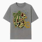 Camo Football Helmet with Bow Graphic Tee - Sports Apparel for Women, Cute Football Gift, Trendy Game Day Outfit - T-shirt 1758559977758.jpg