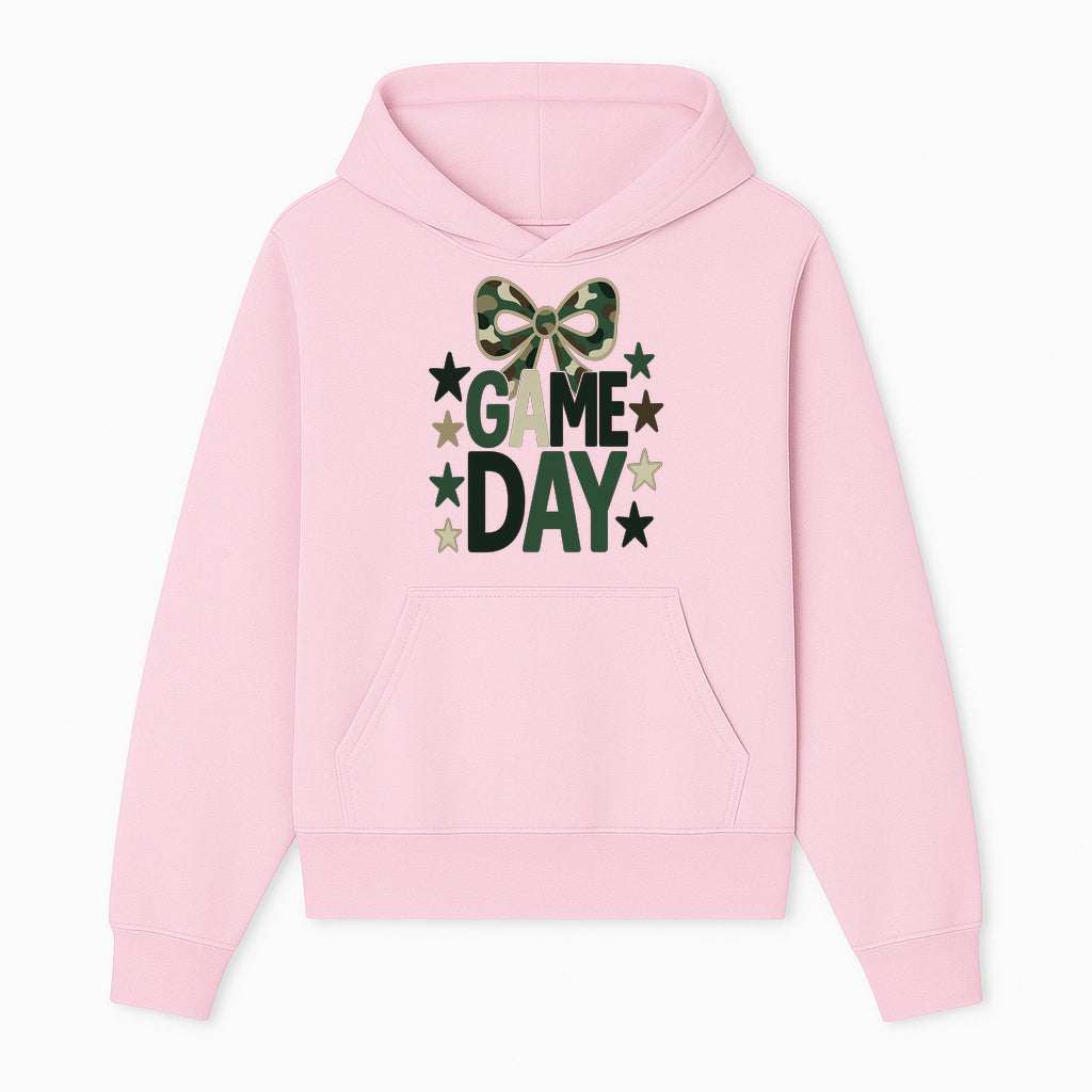 Camo Game Day Decor with Bow and Stars, Perfect for Sports Events, Team Spirit, and Home Decoration - Hoodie 1758559977844.jpg