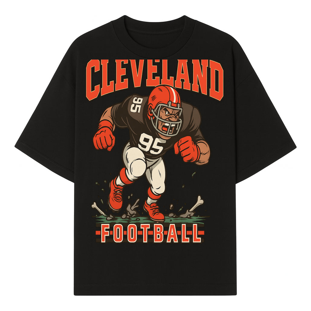 Cleveland Football Retro Graphic Tee - Vintage Style Sports Apparel for Men, Athletic Fan Gear, Team Spirit Shirt - T-shirt 1758559978462.jpg