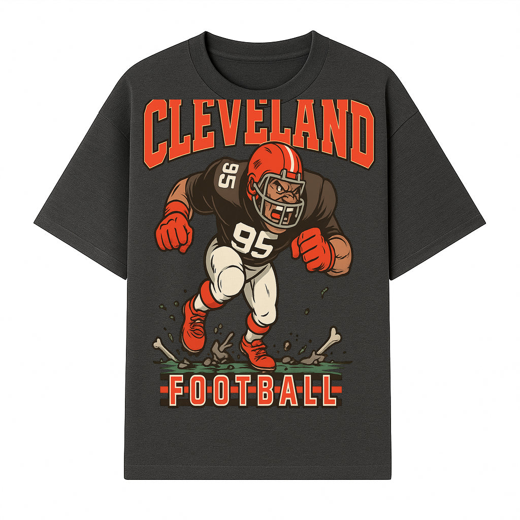 Cleveland Football Retro Graphic Tee - Vintage Style Sports Apparel for Men, Athletic Fan Gear, Team Spirit Shirt - T-shirt 1758559978583.jpg