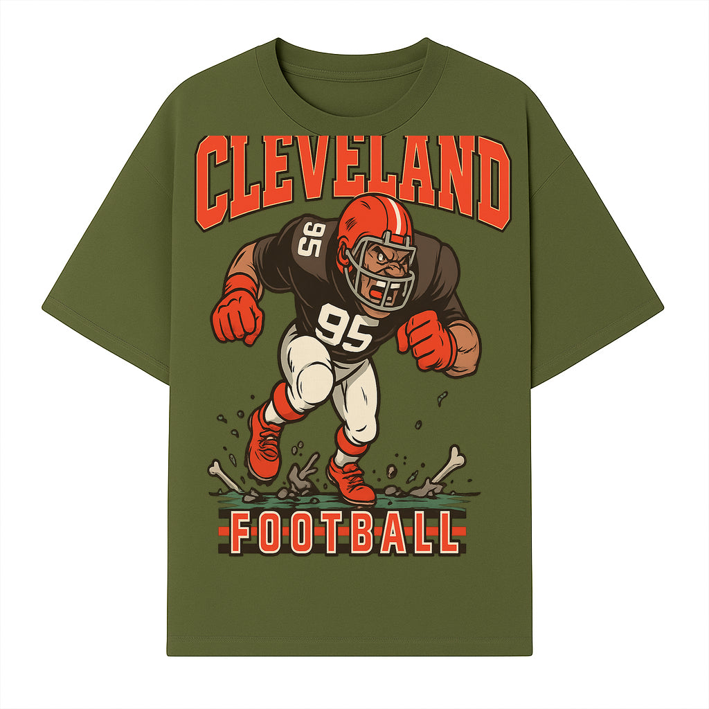 Cleveland Football Retro Graphic Tee - Vintage Style Sports Apparel for Men, Athletic Fan Gear, Team Spirit Shirt - T-shirt 1758559978723.jpg