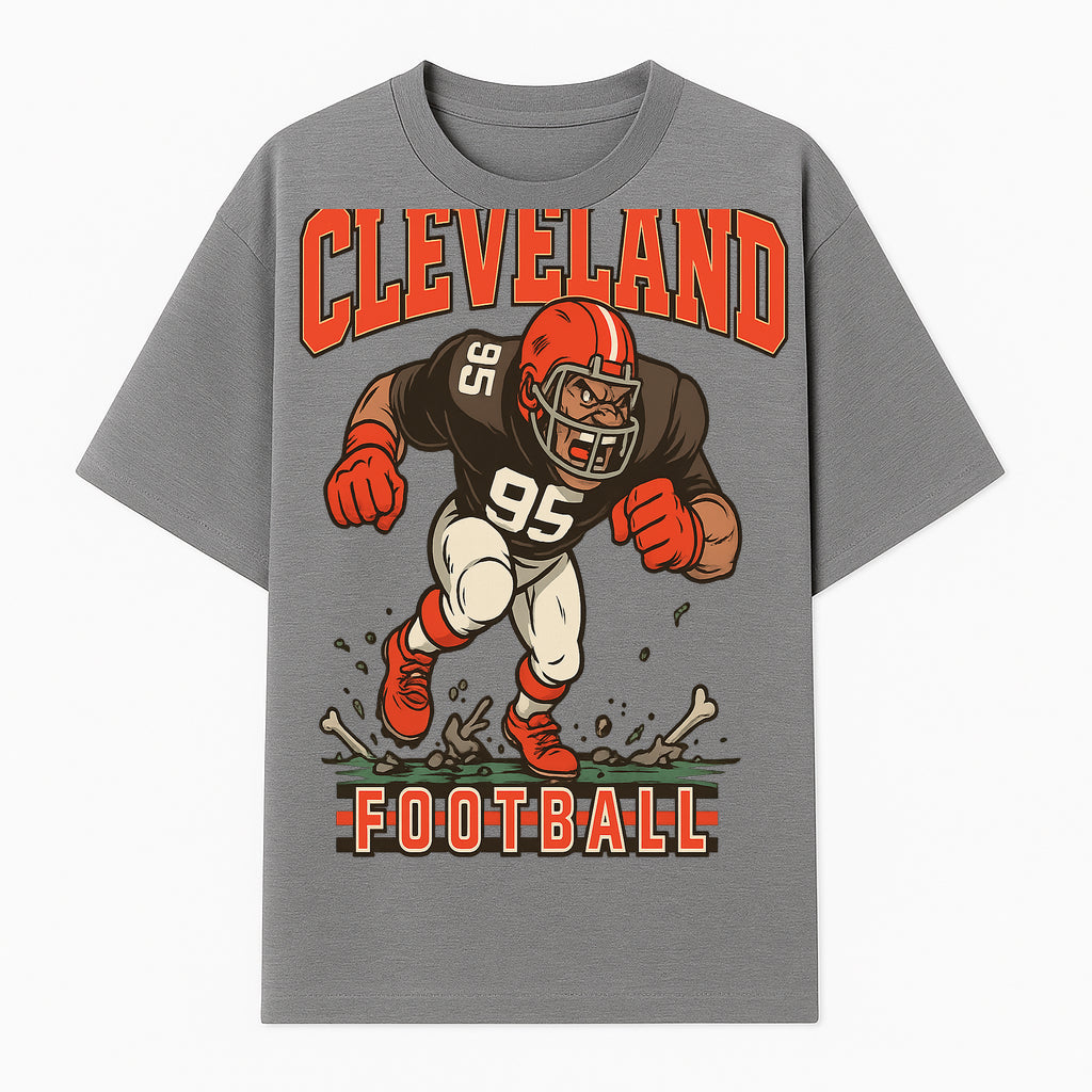 Cleveland Football Retro Graphic Tee - Vintage Style Sports Apparel for Men, Athletic Fan Gear, Team Spirit Shirt - T-shirt 1758559978852.jpg