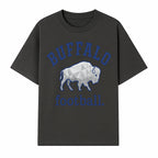 Buffalo Football Graphic T-Shirt, Geometric Bison Design, Sport Team Apparel, Casual Wear, Gift for Fans, Blue and White Themes - T-shirt 1758559979020.jpg