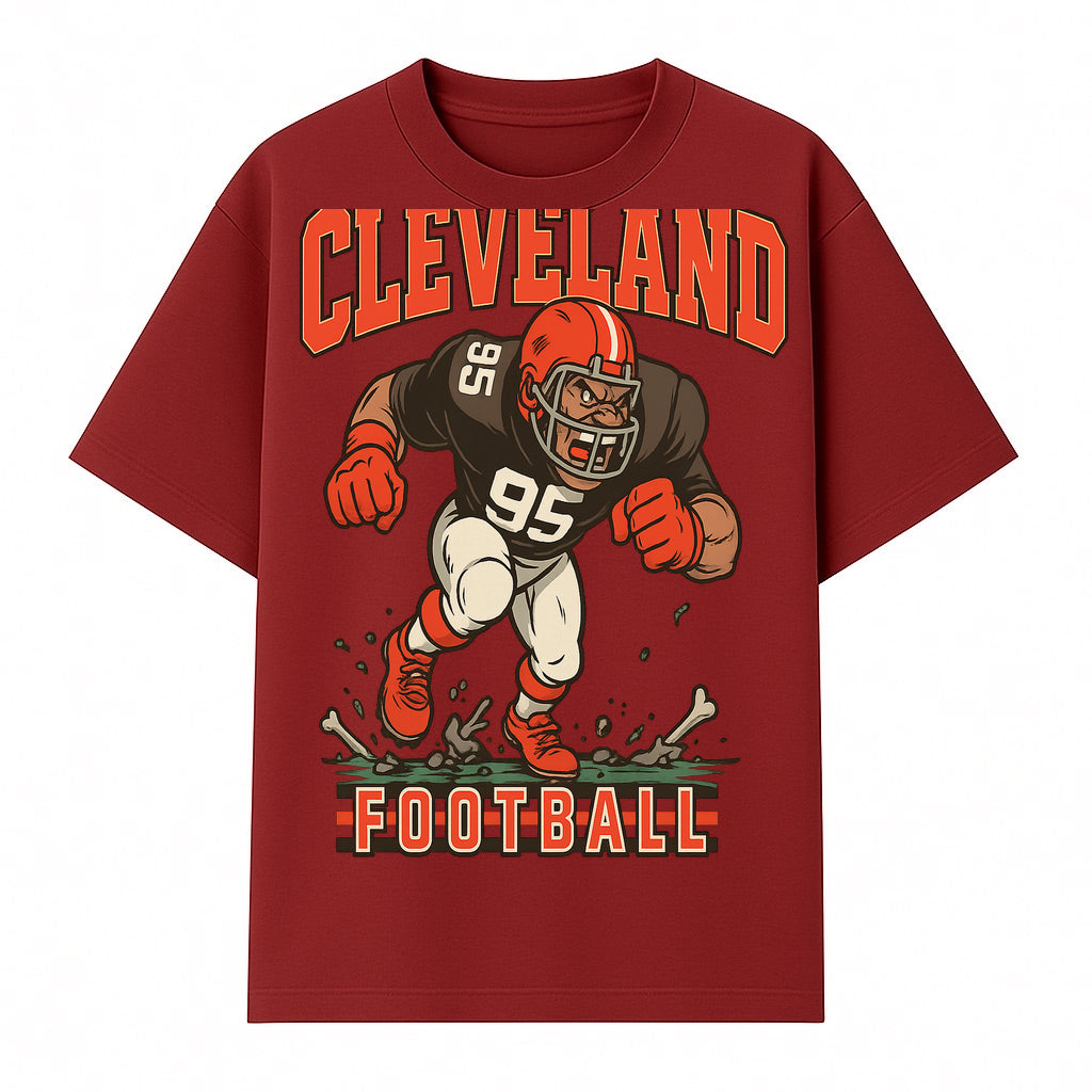 Cleveland Football Retro Graphic Tee - Vintage Style Sports Apparel for Men, Athletic Fan Gear, Team Spirit Shirt - T-shirt 1758559979239.jpg