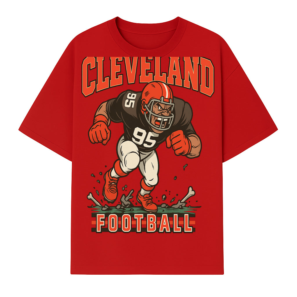 Cleveland Football Retro Graphic Tee - Vintage Style Sports Apparel for Men, Athletic Fan Gear, Team Spirit Shirt - T-shirt 1758559979481.jpg