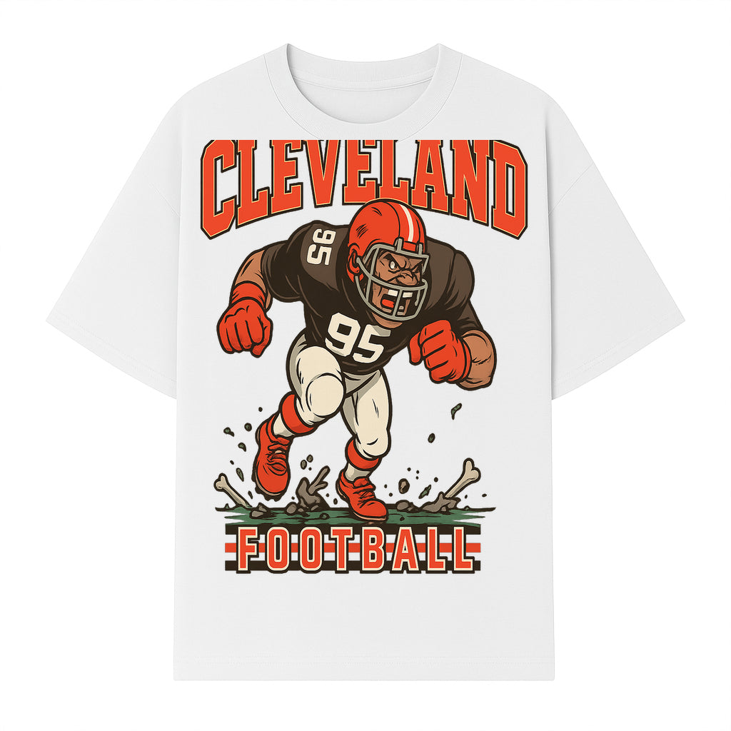 Cleveland Football Retro Graphic Tee - Vintage Style Sports Apparel for Men, Athletic Fan Gear, Team Spirit Shirt - T-shirt 1758559979745.jpg