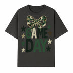 Camo Game Day Decor with Bow and Stars, Perfect for Sports Events, Team Spirit, and Home Decoration - T-shirt 1758559980197.jpg