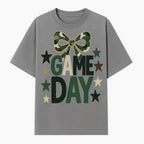 Camo Game Day Decor with Bow and Stars, Perfect for Sports Events, Team Spirit, and Home Decoration - T-shirt 1758559980474.jpg