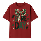 Camo Game Day Decor with Bow and Stars, Perfect for Sports Events, Team Spirit, and Home Decoration - T-shirt 1758559980846.jpg