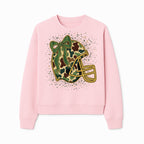 Camo Football Helmet with Bow Graphic Tee - Sports Apparel for Women, Cute Football Gift, Trendy Game Day Outfit - Sweatshirt 1758559981042.jpg