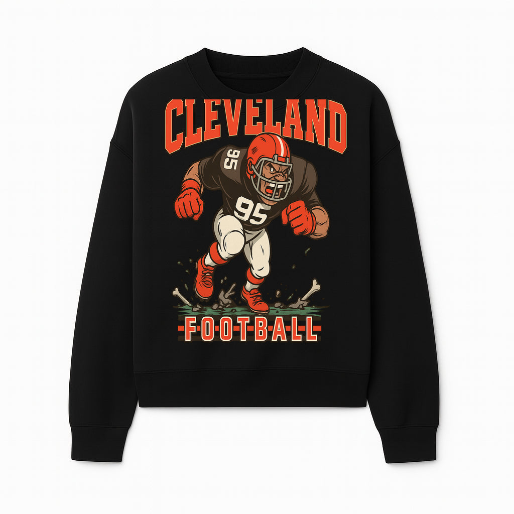 Cleveland Football Retro Graphic Tee - Vintage Style Sports Apparel for Men, Athletic Fan Gear, Team Spirit Shirt - Sweatshirt 1758559981255.jpg