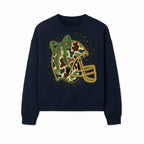 Camo Football Helmet with Bow Graphic Tee - Sports Apparel for Women, Cute Football Gift, Trendy Game Day Outfit - Sweatshirt 1758559981285.jpg