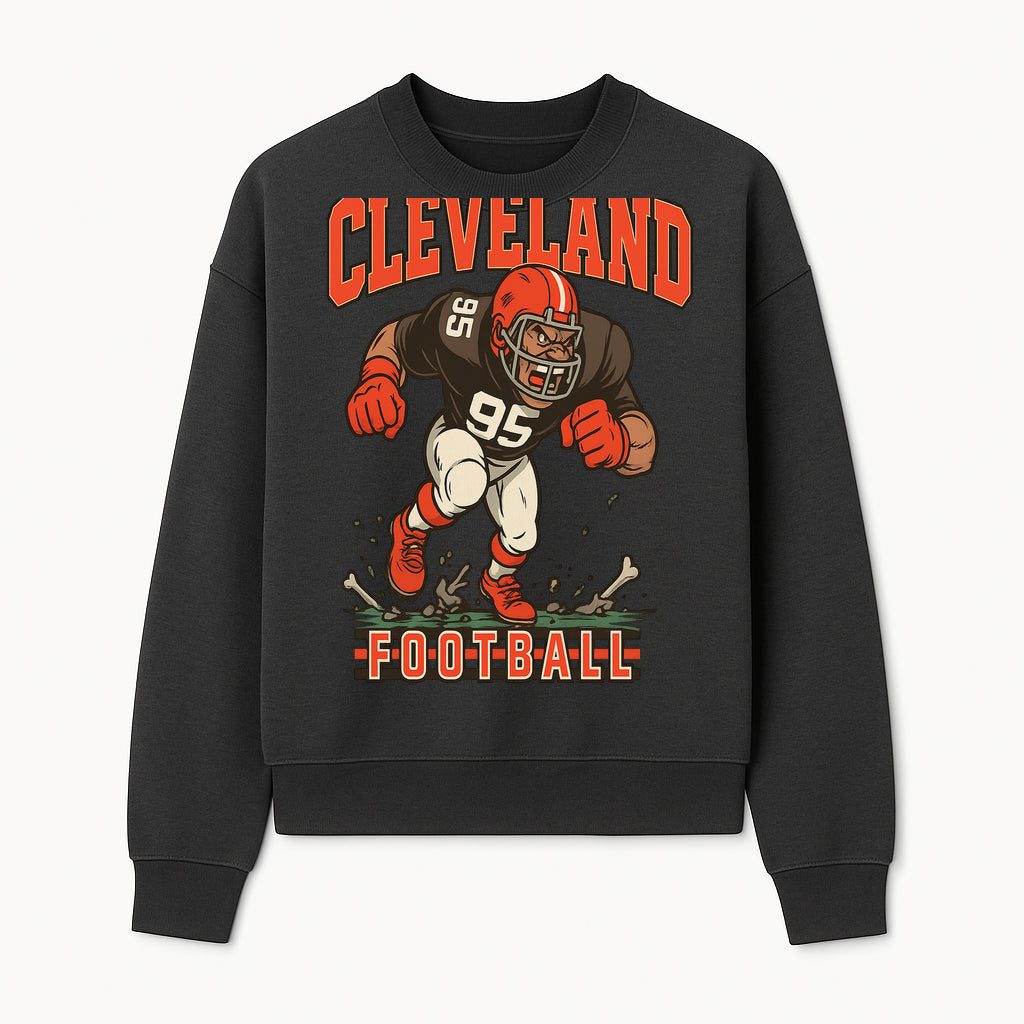 Cleveland Football Retro Graphic Tee - Vintage Style Sports Apparel for Men, Athletic Fan Gear, Team Spirit Shirt - Sweatshirt 1758559981389.jpg
