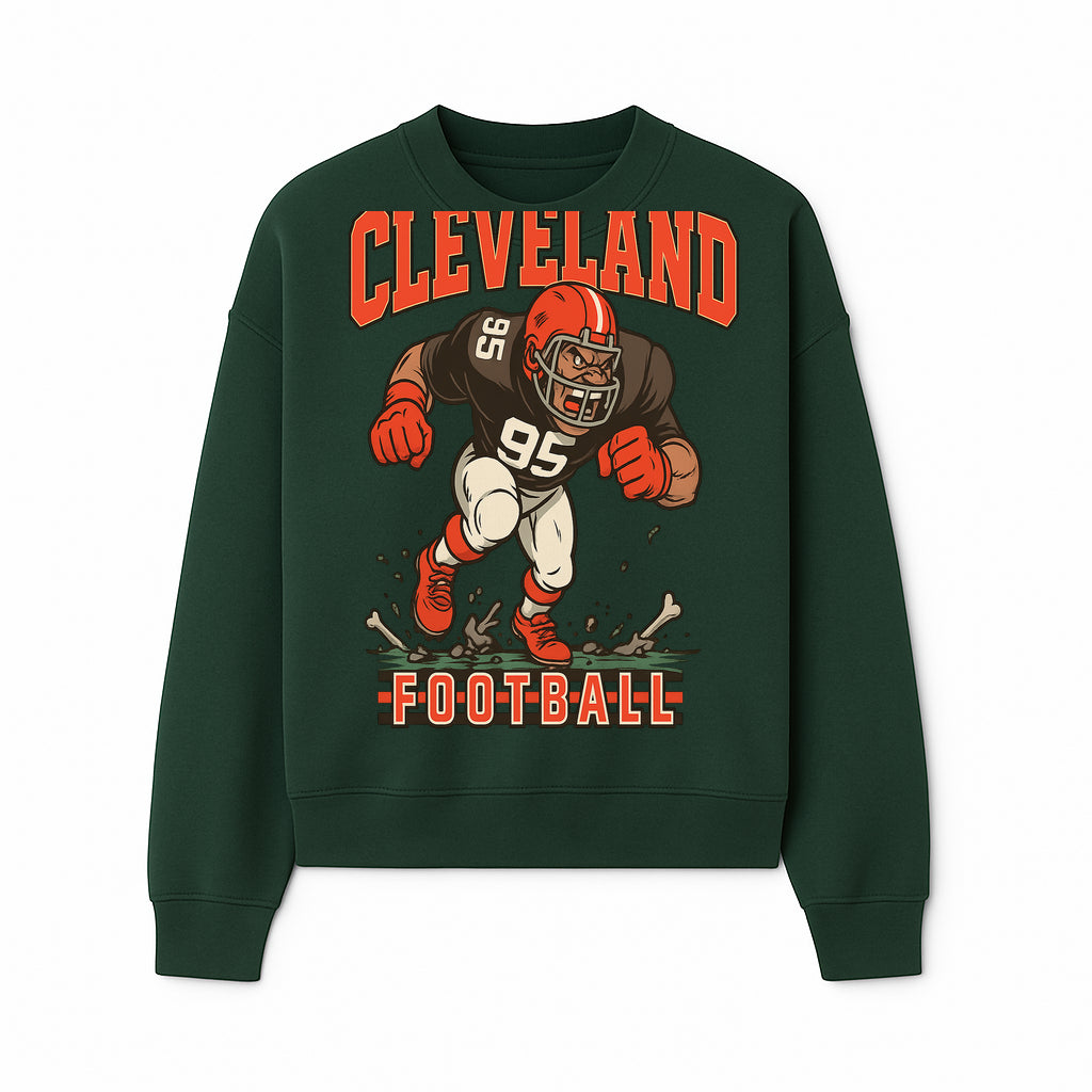 Cleveland Football Retro Graphic Tee - Vintage Style Sports Apparel for Men, Athletic Fan Gear, Team Spirit Shirt - Sweatshirt 1758559981532.jpg