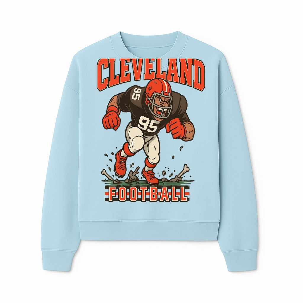 Cleveland Football Retro Graphic Tee - Vintage Style Sports Apparel for Men, Athletic Fan Gear, Team Spirit Shirt - Sweatshirt 1758559981807.jpg