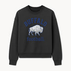 Buffalo Football Graphic T-Shirt, Geometric Bison Design, Sport Team Apparel, Casual Wear, Gift for Fans, Blue and White Themes - Sweatshirt 1758559982015.jpg