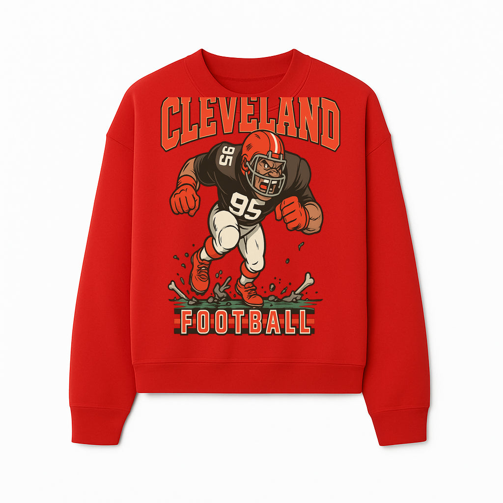 Cleveland Football Retro Graphic Tee - Vintage Style Sports Apparel for Men, Athletic Fan Gear, Team Spirit Shirt - Sweatshirt 1758559982354.jpg