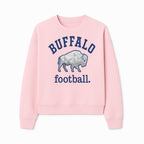Buffalo Football Graphic T-Shirt, Geometric Bison Design, Sport Team Apparel, Casual Wear, Gift for Fans, Blue and White Themes - Sweatshirt 1758559982513.jpg