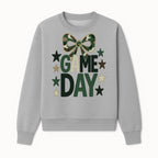 Camo Game Day Decor with Bow and Stars, Perfect for Sports Events, Team Spirit, and Home Decoration - Sweatshirt 1758559982795.jpg