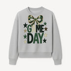 Camo Game Day Decor with Bow and Stars, Perfect for Sports Events, Team Spirit, and Home Decoration - Sweatshirt 1758559983340.jpg