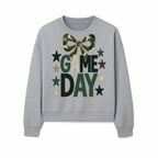 Camo Game Day Decor with Bow and Stars, Perfect for Sports Events, Team Spirit, and Home Decoration - Sweatshirt 1758559984098.jpg