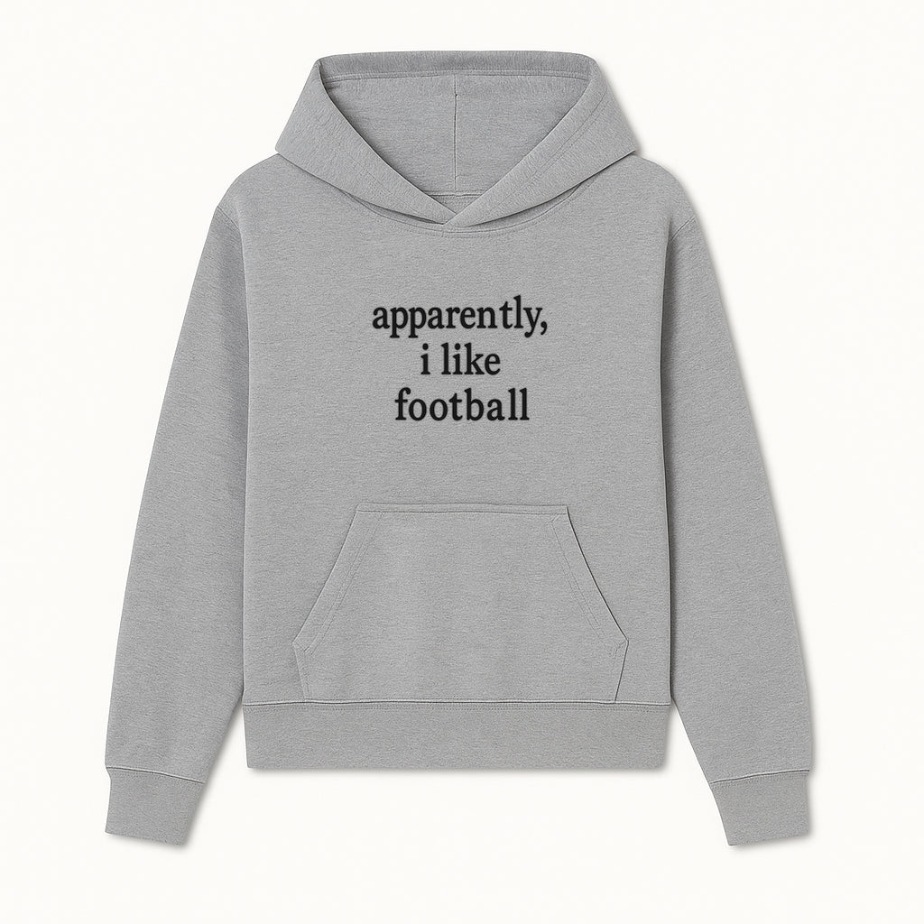 Apparently, I Like Football - Funny Sports Tee for Football Fans, Casual Wear, Perfect Gift for Sports Lovers - Hoodie 1758559986063.jpg