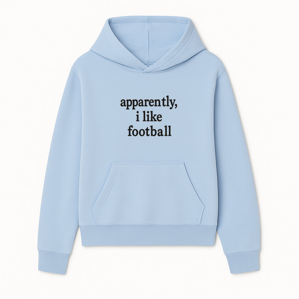 Apparently, I Like Football - Funny Sports Tee for Football Fans, Casual Wear, Perfect Gift for Sports Lovers - Hoodie 1758559986186.jpg