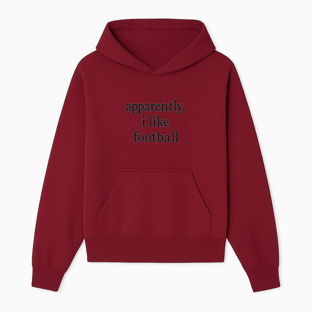 Apparently, I Like Football - Funny Sports Tee for Football Fans, Casual Wear, Perfect Gift for Sports Lovers - Hoodie 1758559986461.jpg