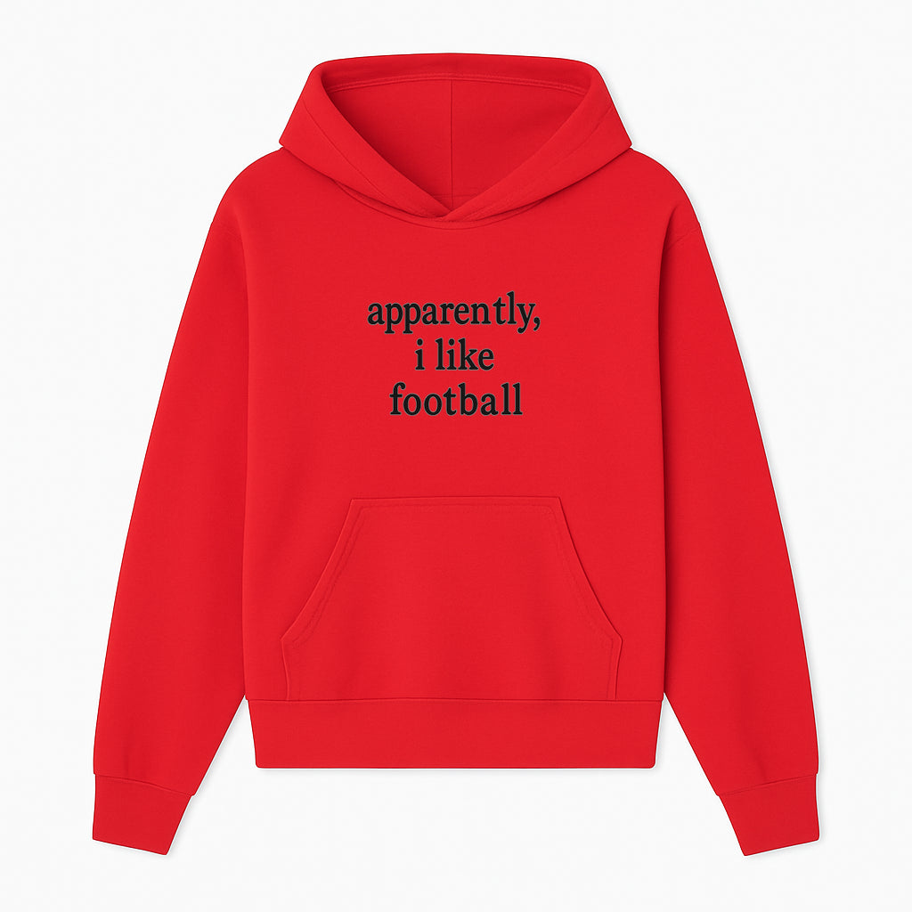 Apparently, I Like Football - Funny Sports Tee for Football Fans, Casual Wear, Perfect Gift for Sports Lovers - Hoodie 1758559986762.jpg