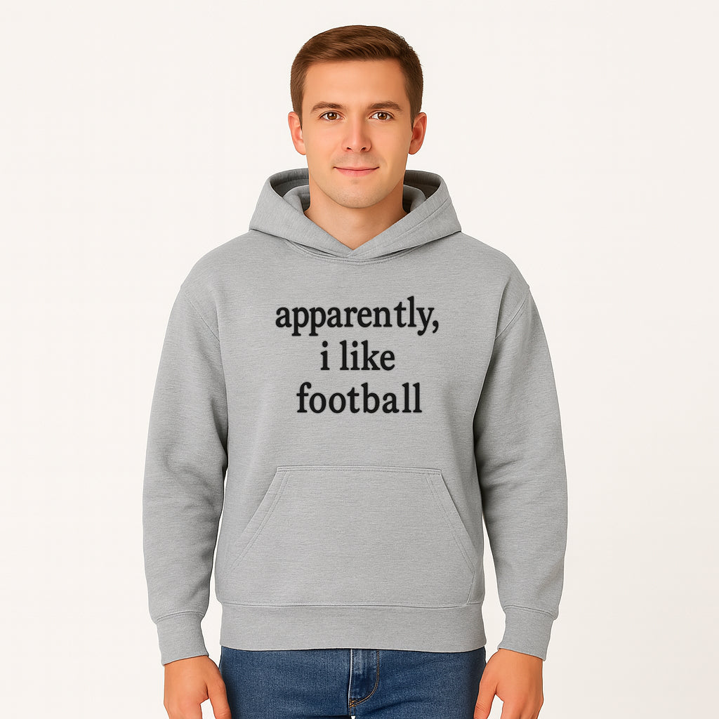 Apparently, I Like Football - Funny Sports Tee for Football Fans, Casual Wear, Perfect Gift for Sports Lovers - Hoodie 1758559988187.jpg