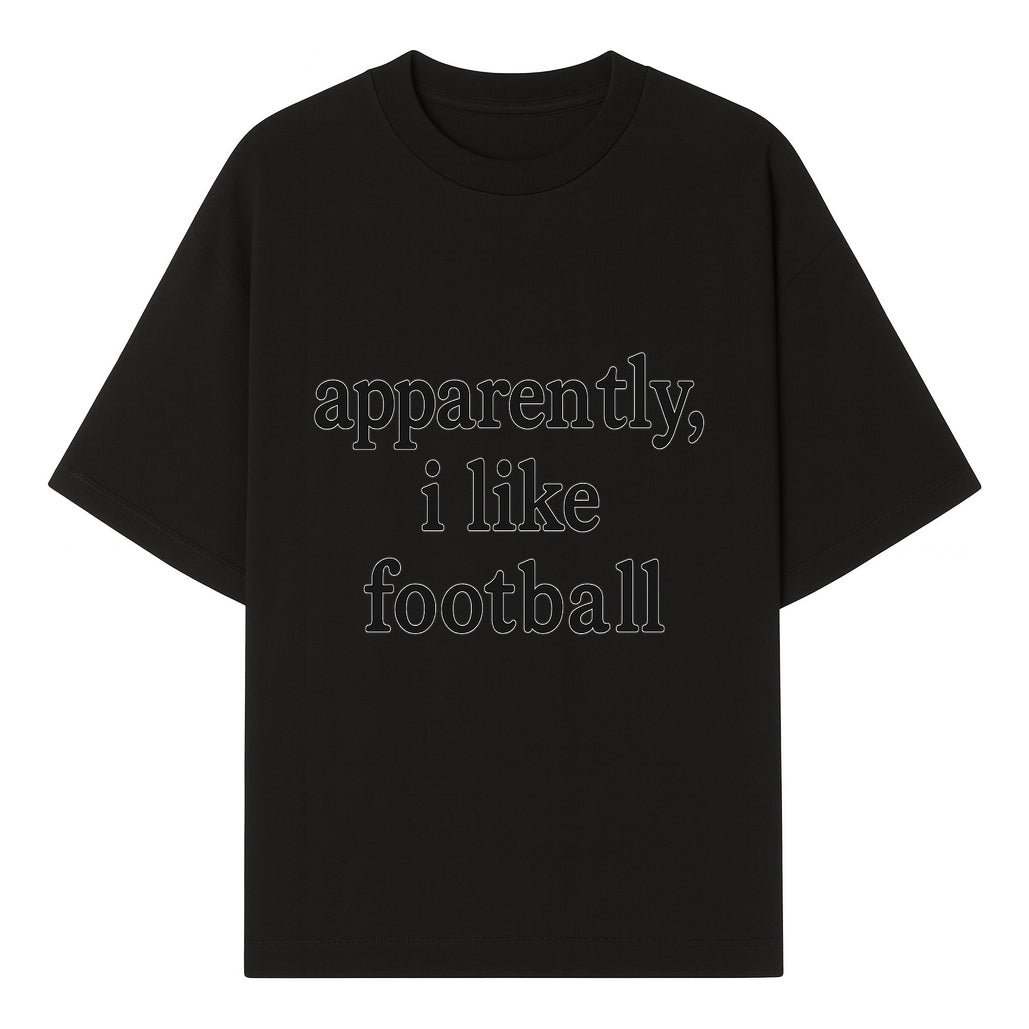Apparently, I Like Football - Funny Sports Tee for Football Fans, Casual Wear, Perfect Gift for Sports Lovers - T-shirt 1758559988697.jpg