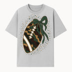 Camouflage Football with Bow Wrap - Fun Sports Decor, Rustic Wall Art, Perfect for Game Day, Gift for Football Lovers - T-shirt 1758559988935.jpg