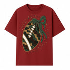 Camouflage Football with Bow Wrap - Fun Sports Decor, Rustic Wall Art, Perfect for Game Day, Gift for Football Lovers - T-shirt 1758559989919.jpg